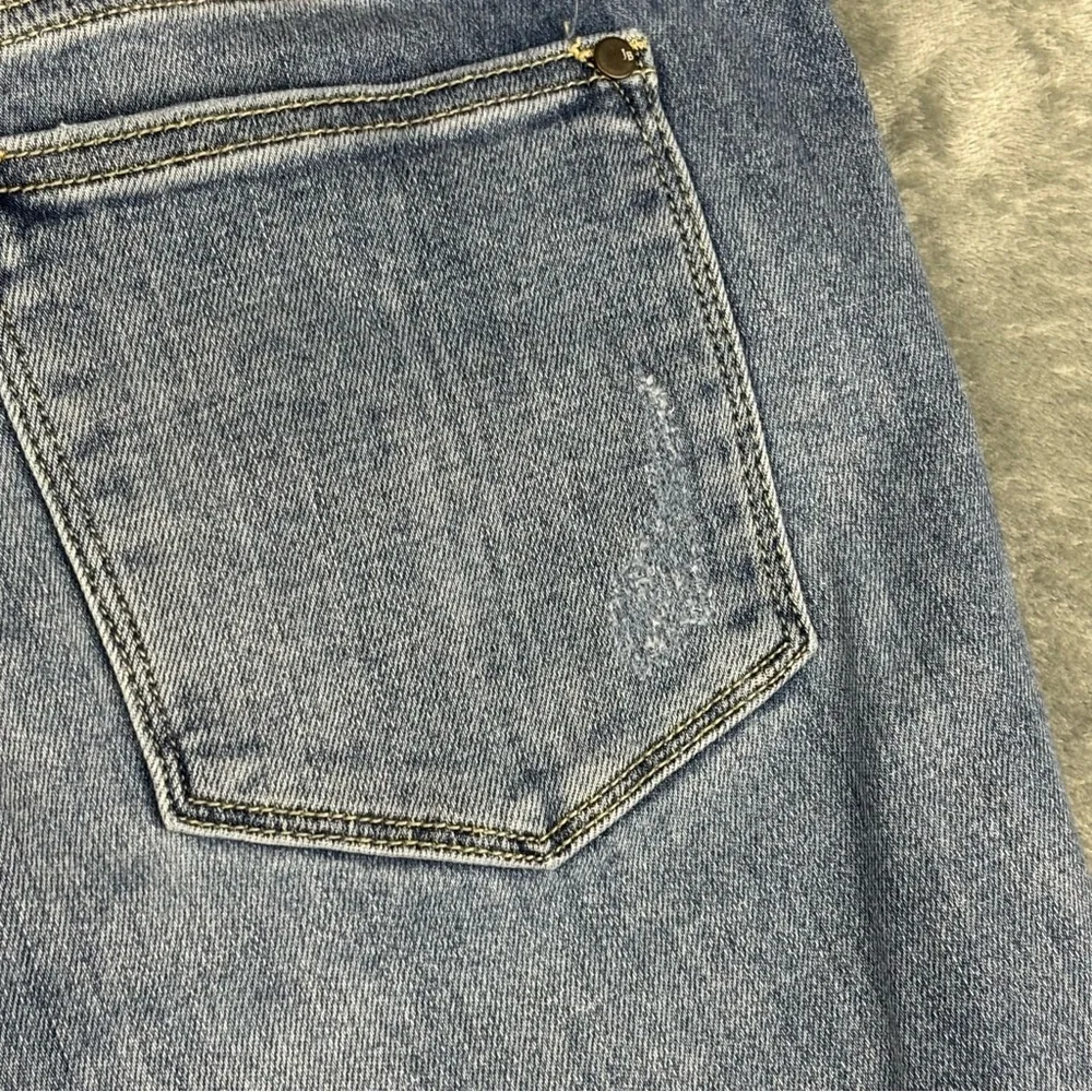 Judy Blue Jeans Womens 15 (36X32 ) Blue Bootcut  Medium Wash Stretch‎ Distressed